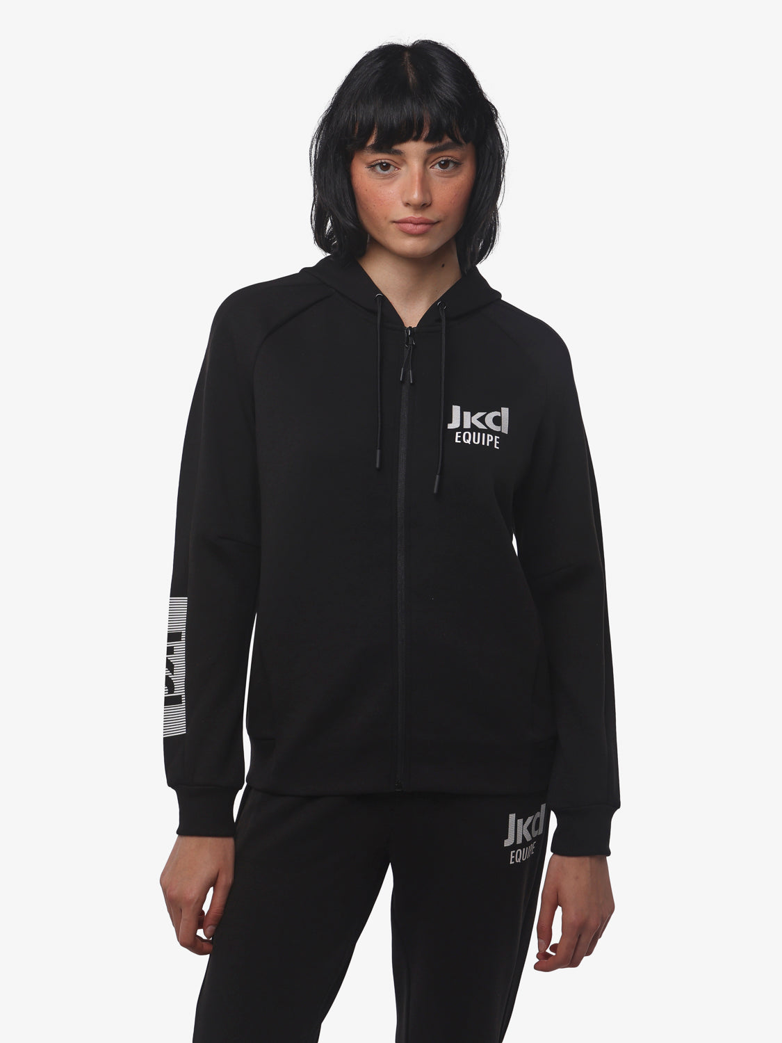 felpa-jaked-equipe-felpa-con-cappuccio-e-zip-stile-urbano-donna image 2
