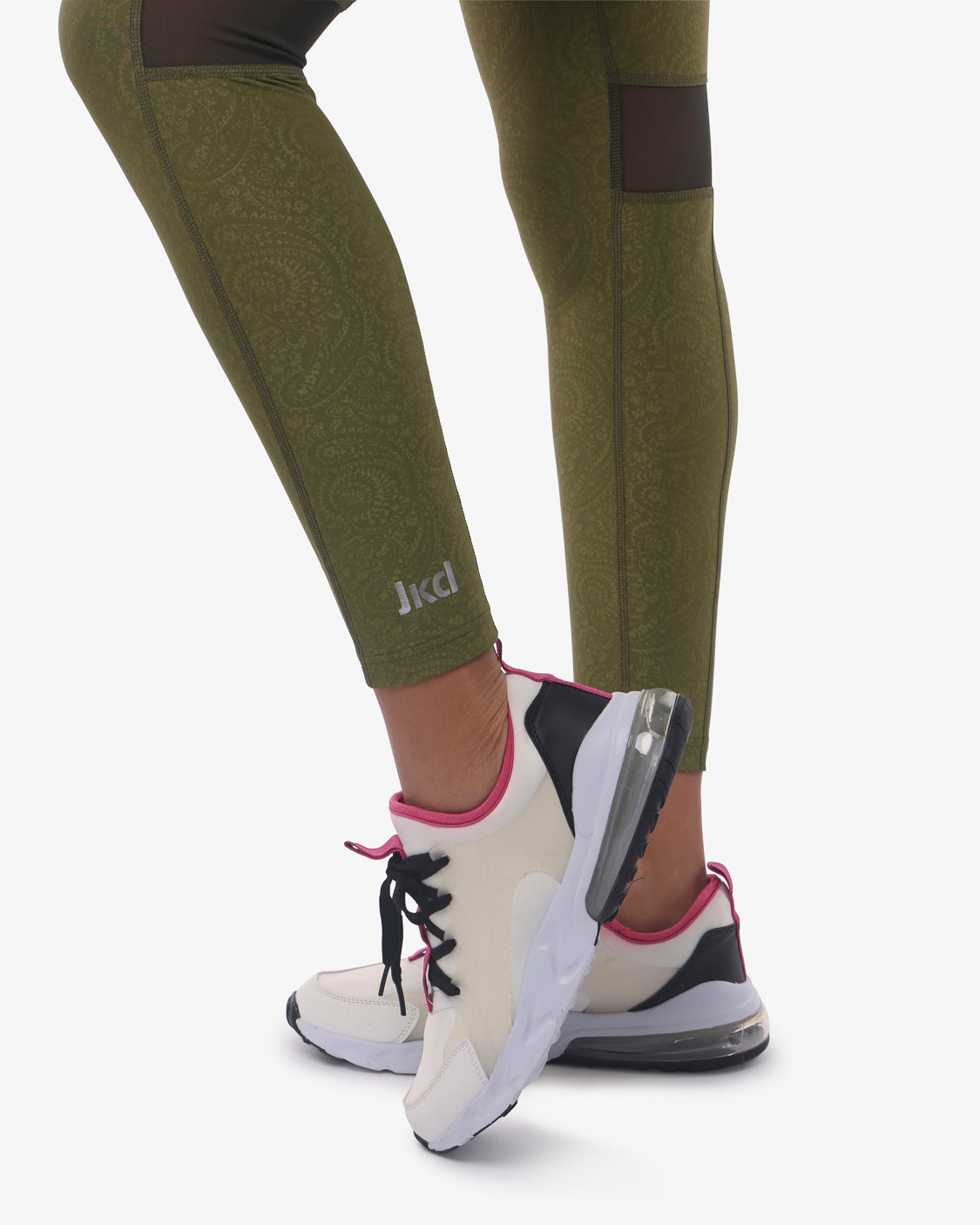 leggings-jaked-activewear-cachewire-donna-stampa-con-bustino-in-vita-tinta-unita image 5