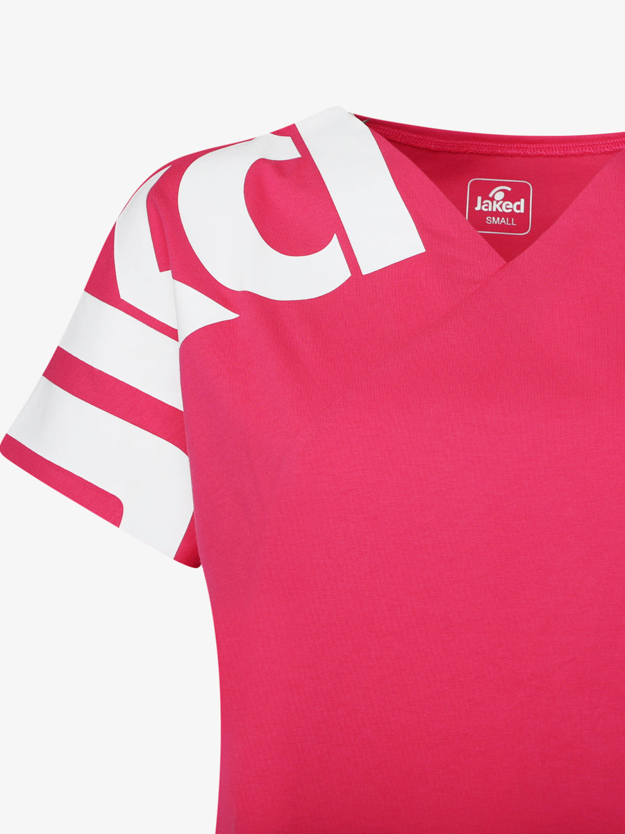 t-shirt-donna-jaked-manhattan-a-manica-corta-jersey-di-cotone-con-scollo-a-v-e-t image 6