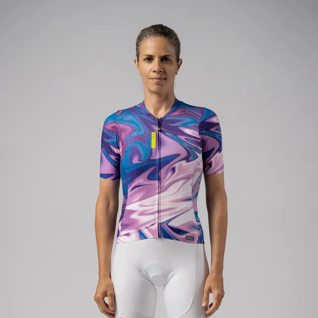 al-cycling-maglia-manica-corta-donna-smoothie-jersey-ultraleggero-con-body-mappi image 1