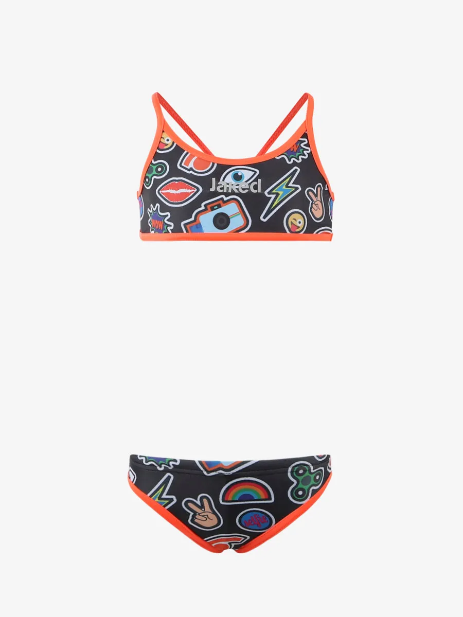 jaked-millenials-costume-da-piscina-intero-bambini-con-design-vivace image 1
