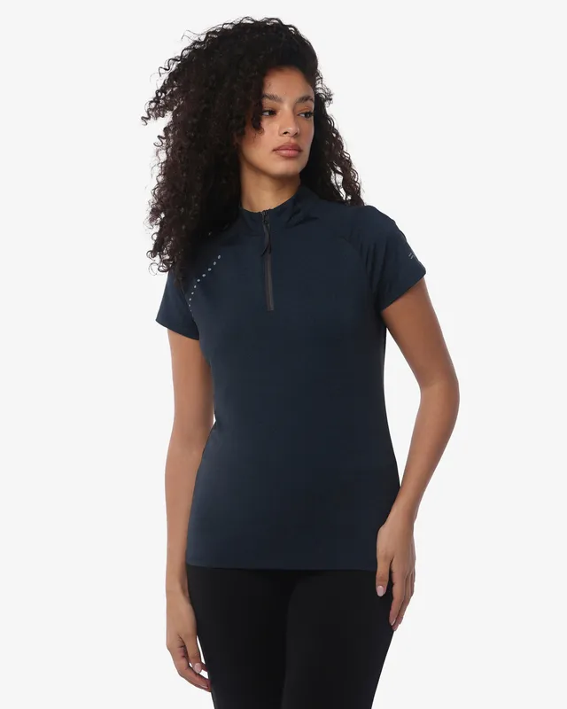 jaked-activewe-orion-t-shirt-donna-a-collo-alto-con-zip-e-manica-raglan-maglia-t image 1