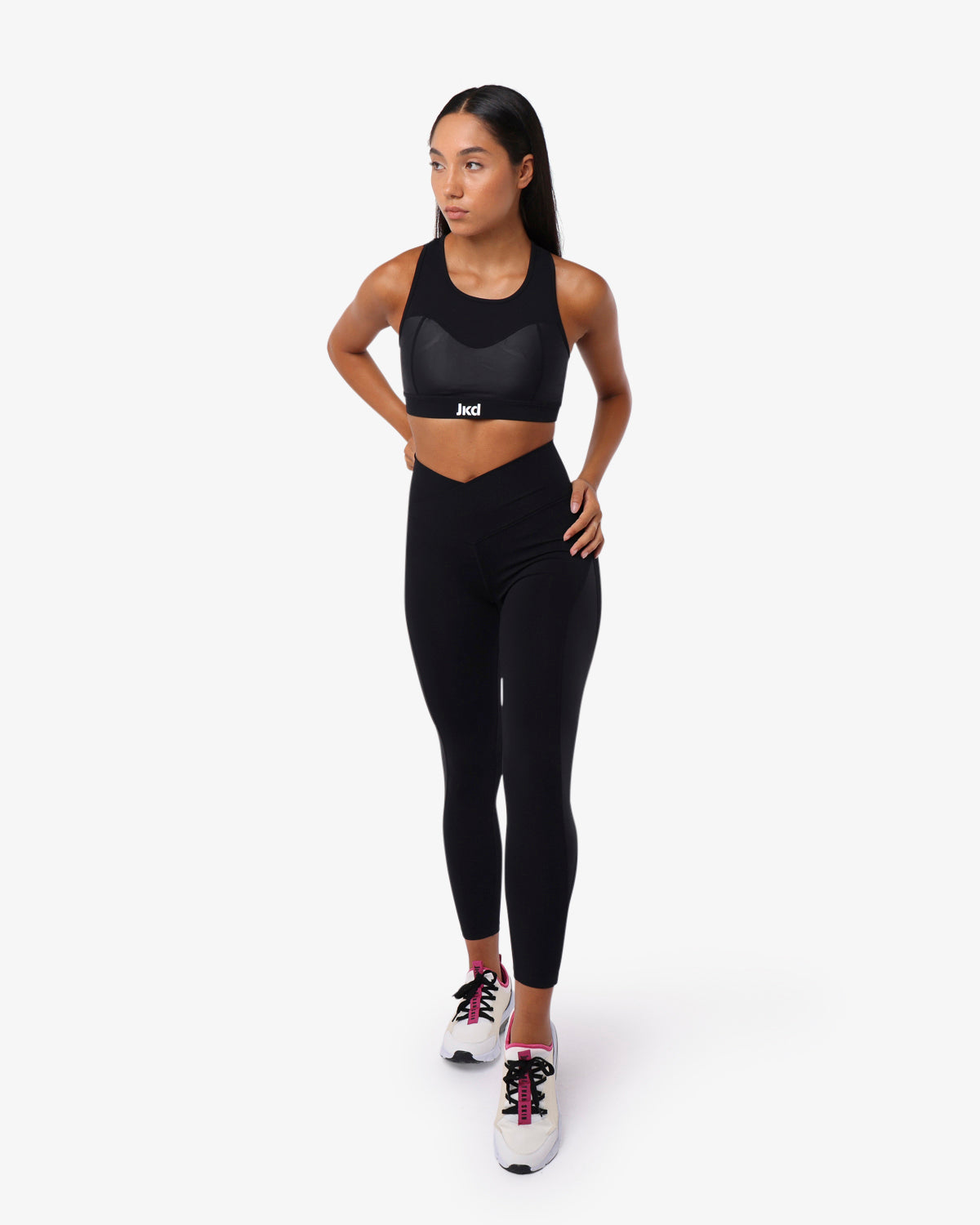 leggings-jaked-shiny-donna-poliestere-elasticizzato-con-inserti-lucidi-vestibili image 4