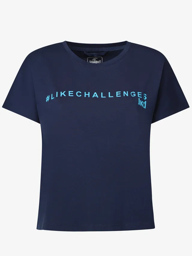jaked-t-shirt-sportswear-challenges-donna-manica-corta-girocollo-in-cotone image 1